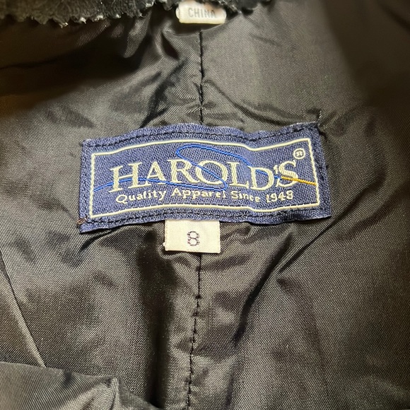 Harold’s SUEDE/Leather quality apparel black suede /leather  pants womens size 8 - Picture 6 of 10